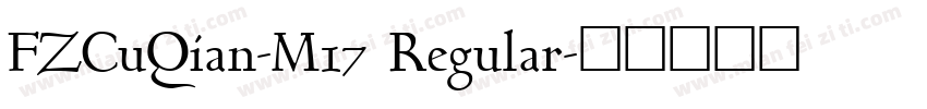 FZCuQian-M17 Regular字体转换